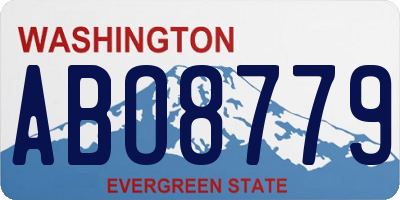 WA license plate ABO8779