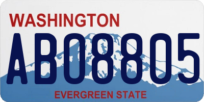WA license plate ABO8805