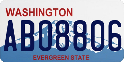 WA license plate ABO8806