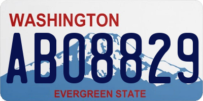 WA license plate ABO8829