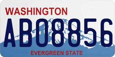 WA license plate ABO8856