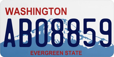 WA license plate ABO8859