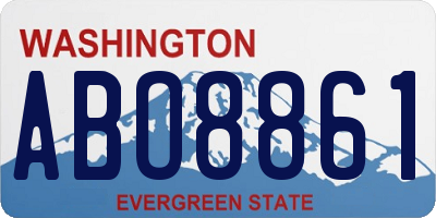 WA license plate ABO8861