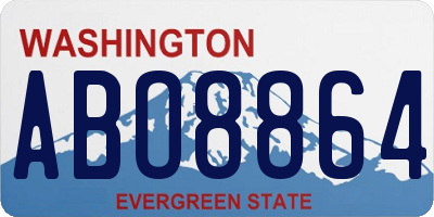 WA license plate ABO8864