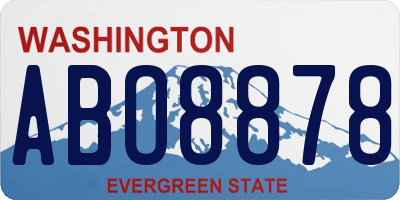 WA license plate ABO8878