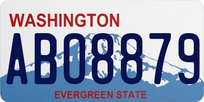 WA license plate ABO8879