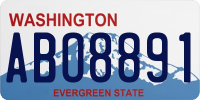 WA license plate ABO8891