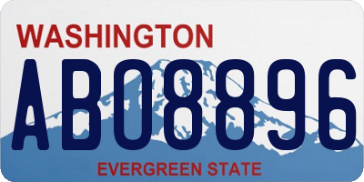 WA license plate ABO8896