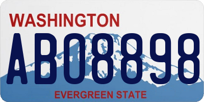 WA license plate ABO8898