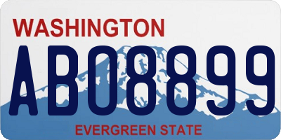 WA license plate ABO8899