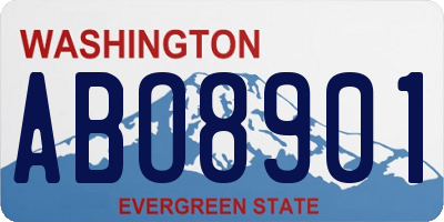 WA license plate ABO8901