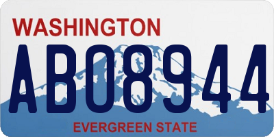 WA license plate ABO8944