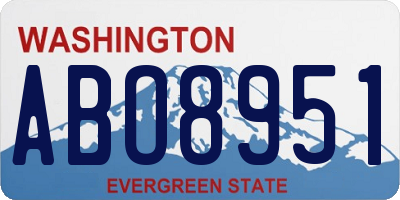WA license plate ABO8951