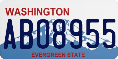 WA license plate ABO8955