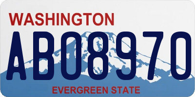 WA license plate ABO8970