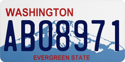 WA license plate ABO8971