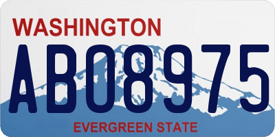 WA license plate ABO8975