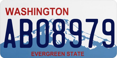 WA license plate ABO8979