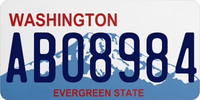 WA license plate ABO8984