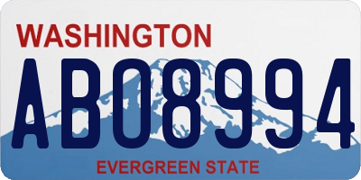 WA license plate ABO8994