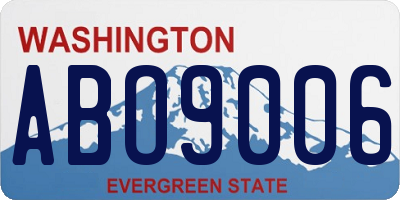 WA license plate ABO9006
