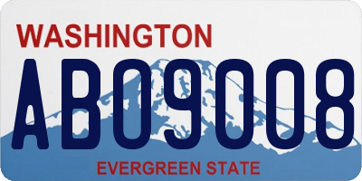 WA license plate ABO9008