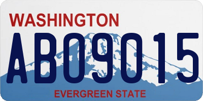 WA license plate ABO9015