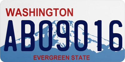 WA license plate ABO9016