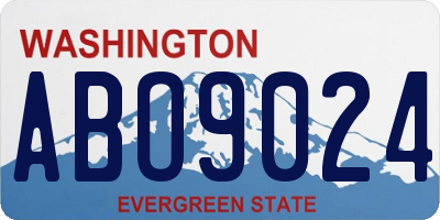 WA license plate ABO9024