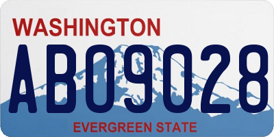 WA license plate ABO9028