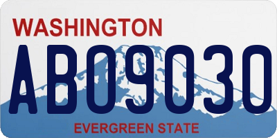 WA license plate ABO9030