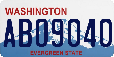 WA license plate ABO9040