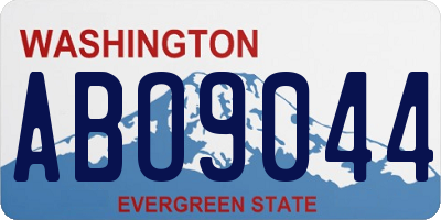 WA license plate ABO9044