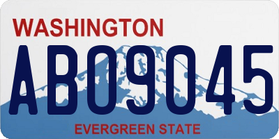 WA license plate ABO9045