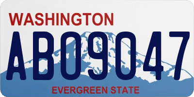 WA license plate ABO9047