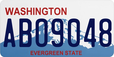 WA license plate ABO9048