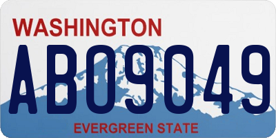 WA license plate ABO9049