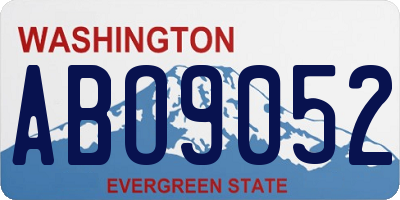 WA license plate ABO9052