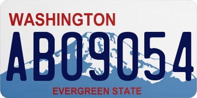 WA license plate ABO9054