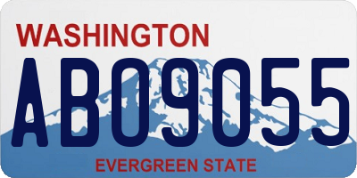 WA license plate ABO9055