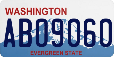 WA license plate ABO9060