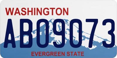 WA license plate ABO9073