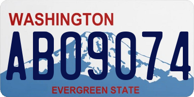 WA license plate ABO9074