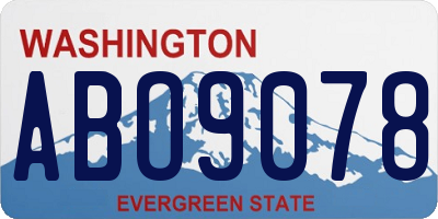 WA license plate ABO9078