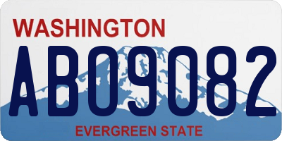 WA license plate ABO9082
