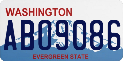 WA license plate ABO9086