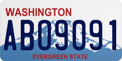 WA license plate ABO9091