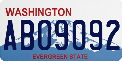 WA license plate ABO9092