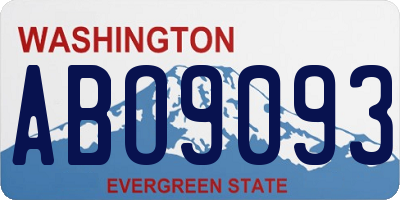 WA license plate ABO9093