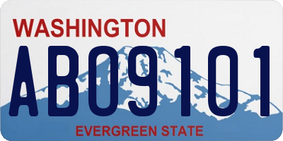 WA license plate ABO9101